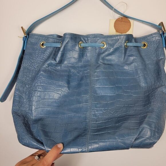 NWT Jacky & Celine Italian Leather Purse. Blue - Picture 14 of 14